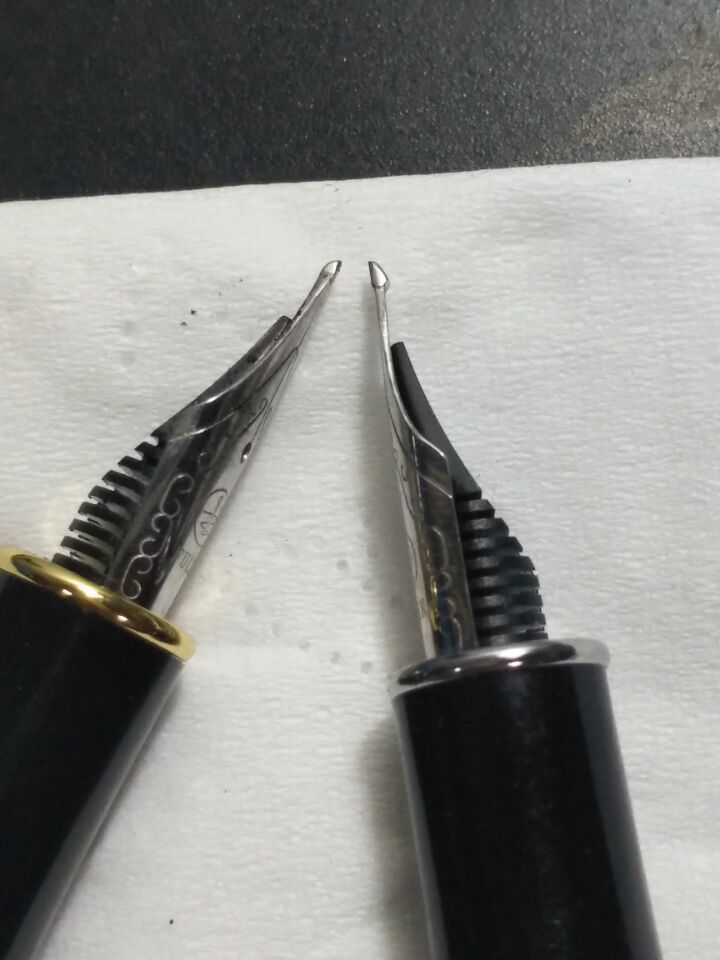 直尖书法钢笔福林812手工打磨笔尖练字效果赶超长刀研新款银色直尖