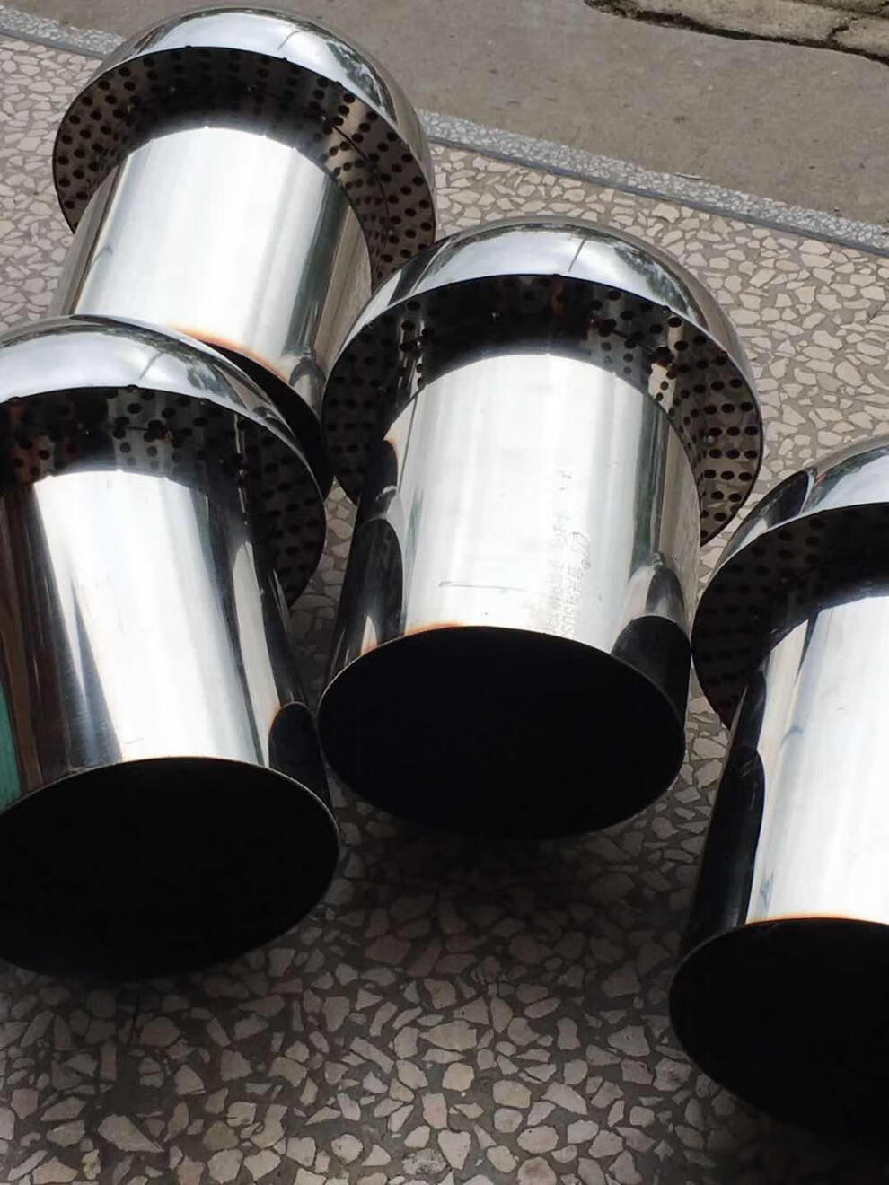 屋面透气管定制304不锈钢76直径防雨帽室外保温层排气管防风罩30476管