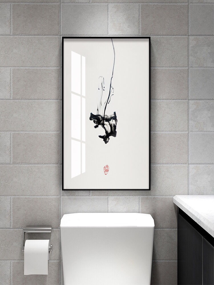 【官方旗舰】新中式卫生间防水画厕所门口装饰画浴室壁画洗手间挂画免