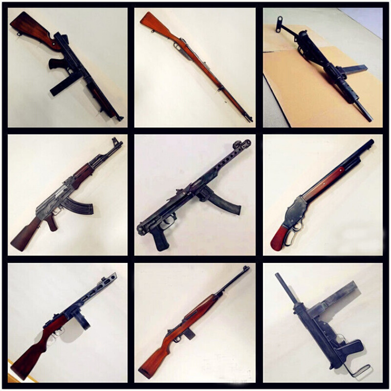 定制二战玩具枪波波沙 影视道具模型 汤姆逊加兰德卡宾莫辛纳甘舞台