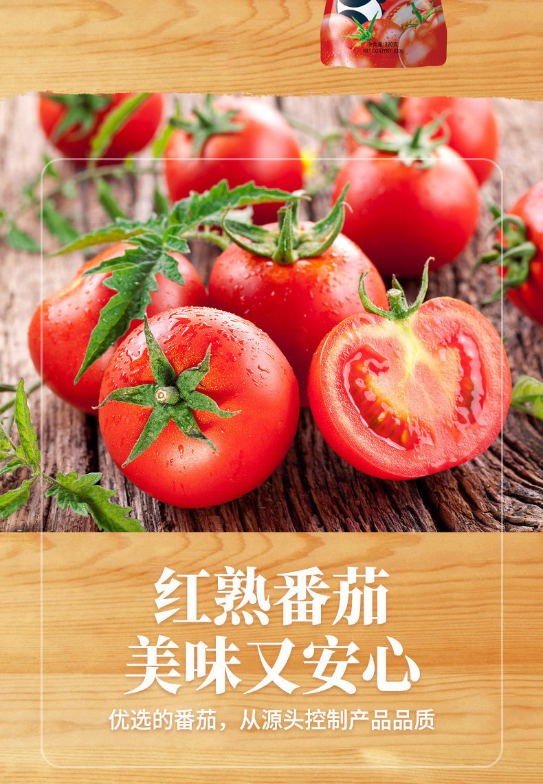 雅迪李锦记番茄沙司320g 袋装挤挤装西红柿沙司番茄酱早餐 2袋 美味