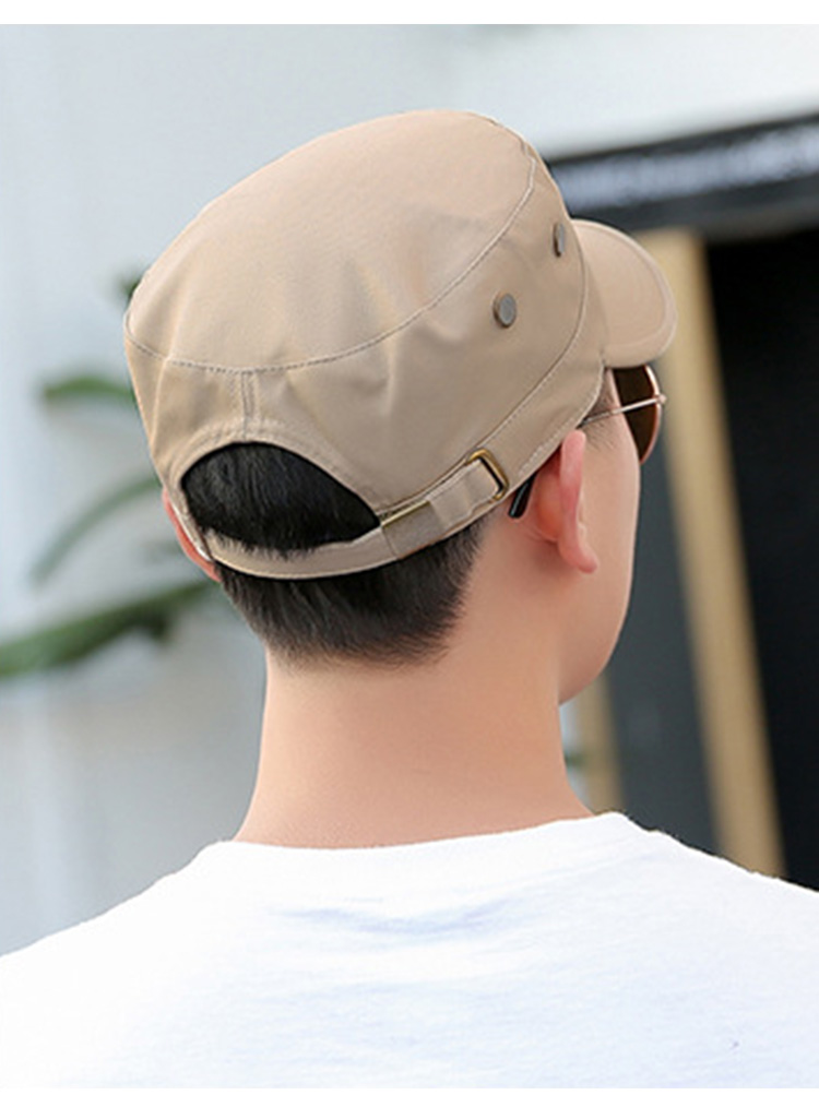 短帽檐男帽时尚男士帽子冒了单帽短舌春秋平顶新款夏青年户外轻薄速干