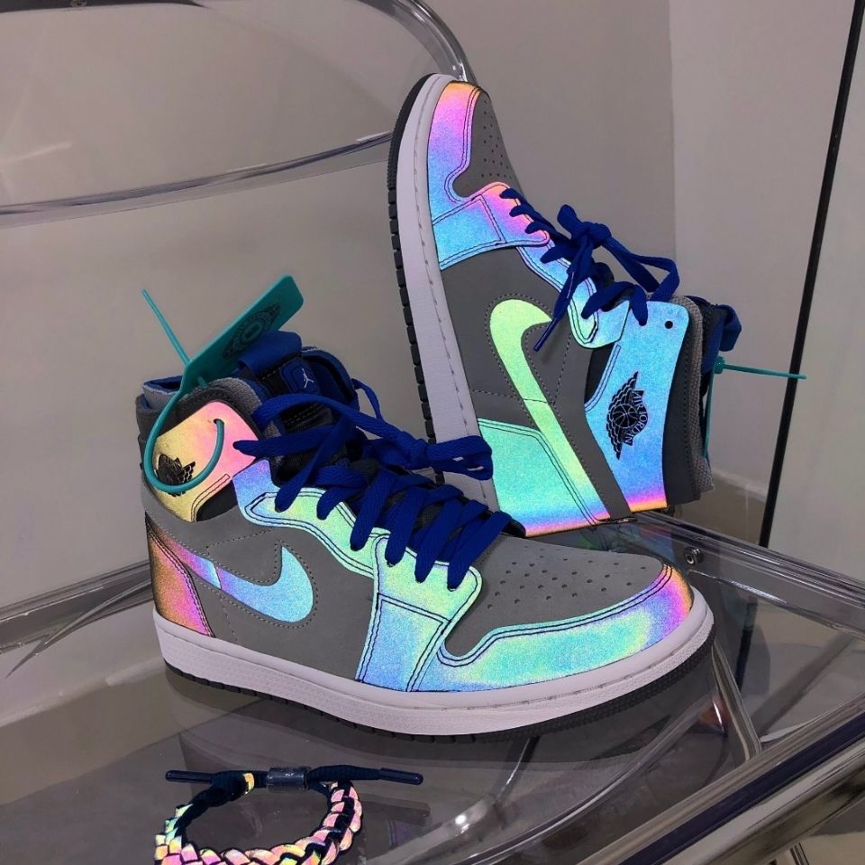 音同款【莆田纯原】周杰伦同款aj1反光英雄联盟电联联名高帮篮球鞋aj1