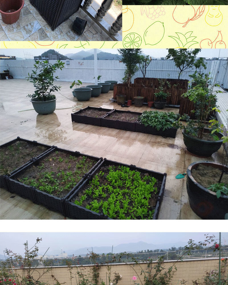 可移动花箱移动组合种植箱阳台户外种菜种楼顶天台种植神器园艺花箱花