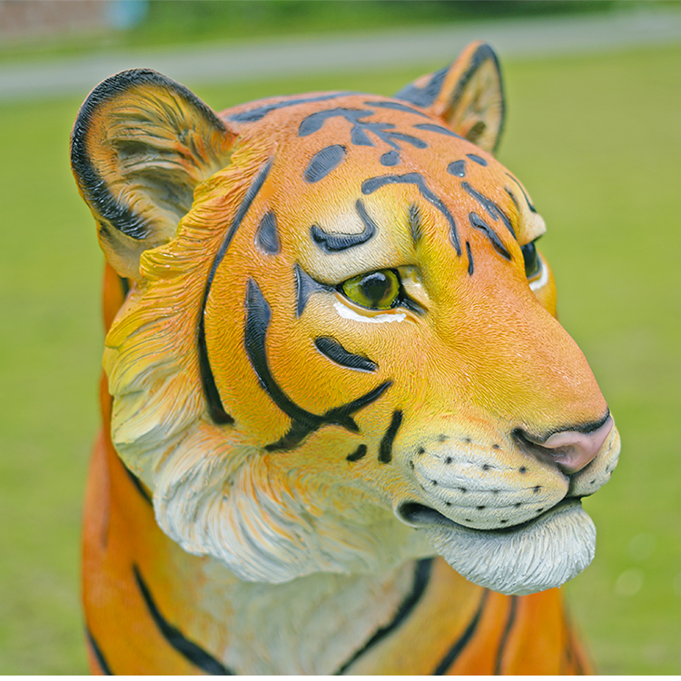 户外仿真大老虎雕塑动物模型装饰园林景观摆件草坪景区假道具摆设中号