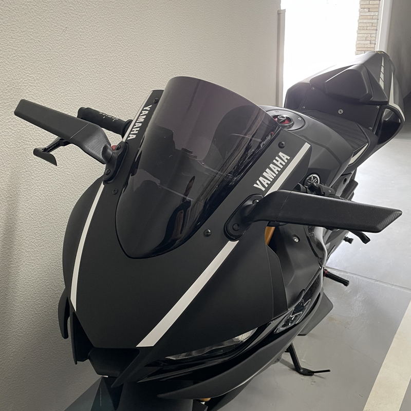 適用雅馬哈yzf-r3 r15 r25改裝摩托車定風翼後視鏡反光鏡全鋁風刀定製