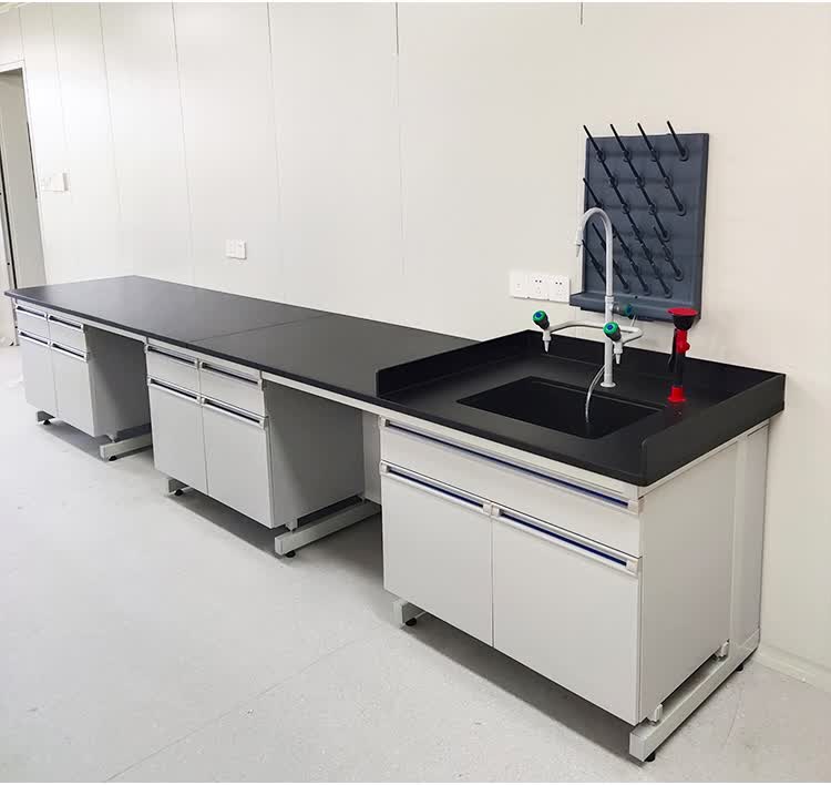 钢木实验台化学实验桌实验室工作台物理化验室边台全钢操作中央台水槽