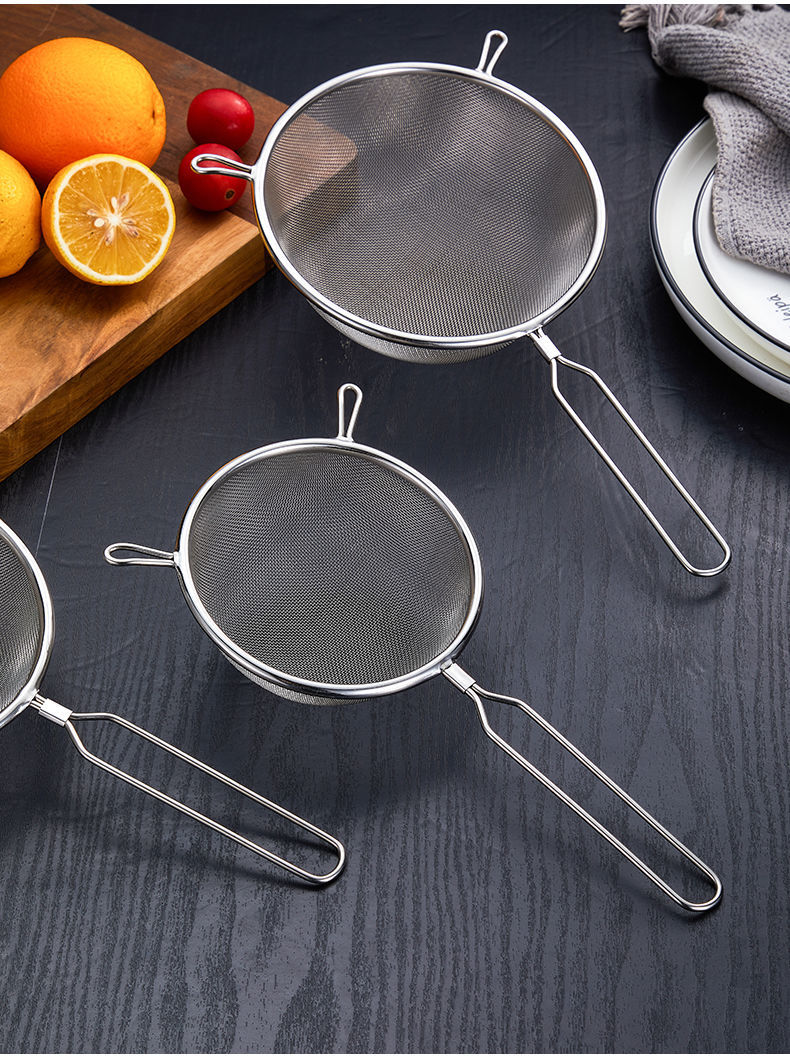 304不锈钢榨果汁家用厨房豆浆过滤网面粉筛超细纱布家用隔渣14双线带