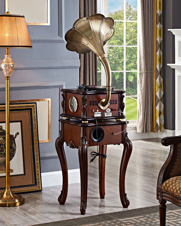 crosley复古留声机客厅黑胶唱片机留声机复古客厅欧式老式家用大喇叭