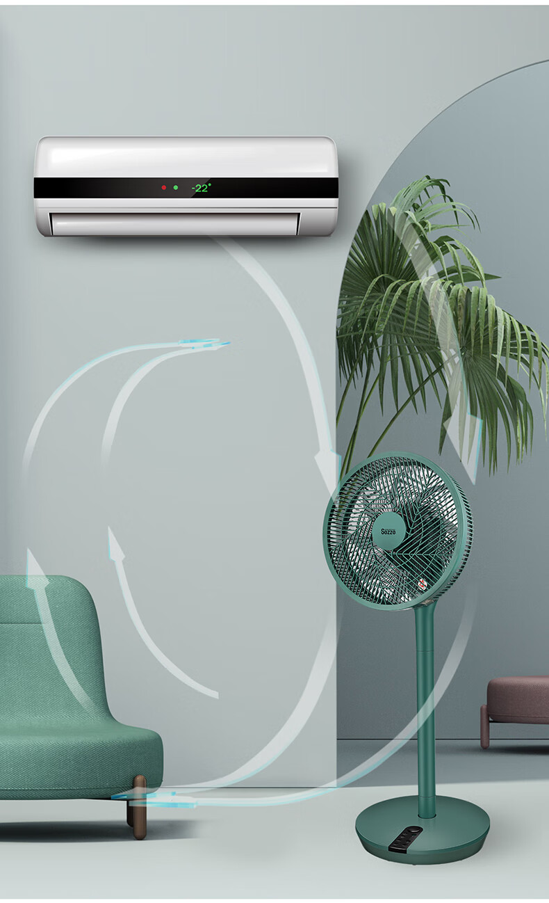 日本sezze西哲空气循环扇电风扇家用台式落地立式360度摇头静音 ss