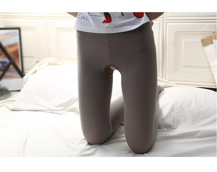 依迪筱春秋加厚开裆丝袜女免脱性感连裤袜中厚情趣防勾丝黑色打底裤袜