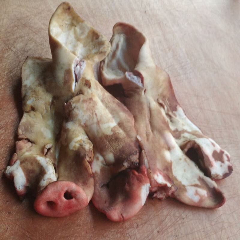 新鲜猪肉去骨猪头皮人家猪面肉猪头肉连猪耳朵67斤头皮去头骨净重7斤