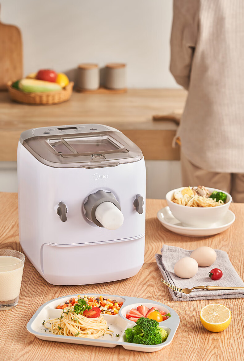美的(midea)面条机家用全自动智能多功能压面机 和面机 多模头可拆卸