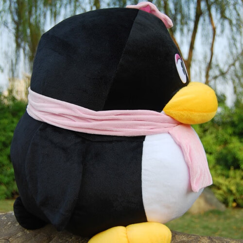 腾讯公仔腾讯qq企鹅公仔毛绒玩具情侣布娃娃一对玩偶45cm女生日结婚庆