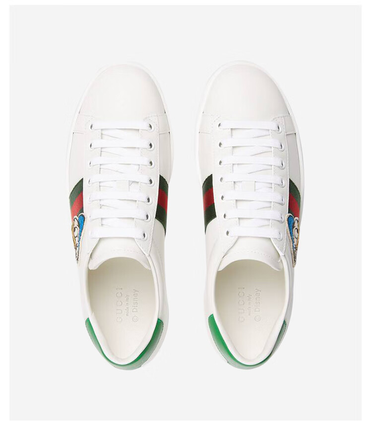 【正品鉴定】【z】古驰 gucci disney x gucci ace系列唐老鸭印花女士