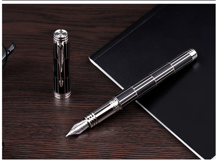 【七夕礼物】派克(parker)钢笔 首席系列时尚现代黑白夹墨水笔 首席