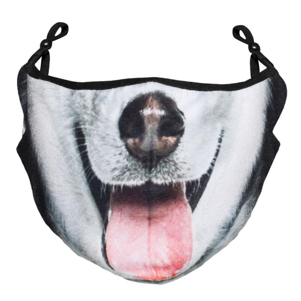 澈逸 搞怪口罩布口罩狗狗仿真动物脸口罩印花多功能狗脸口罩面罩重复