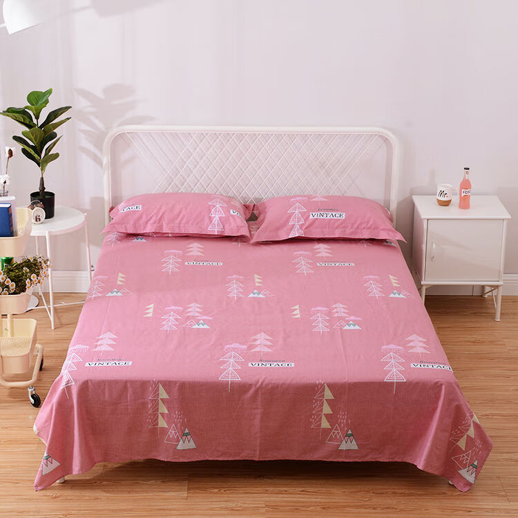 纯棉床单单件双人全棉床单棉质宿舍床单单人被单网红四季用18米纯棉
