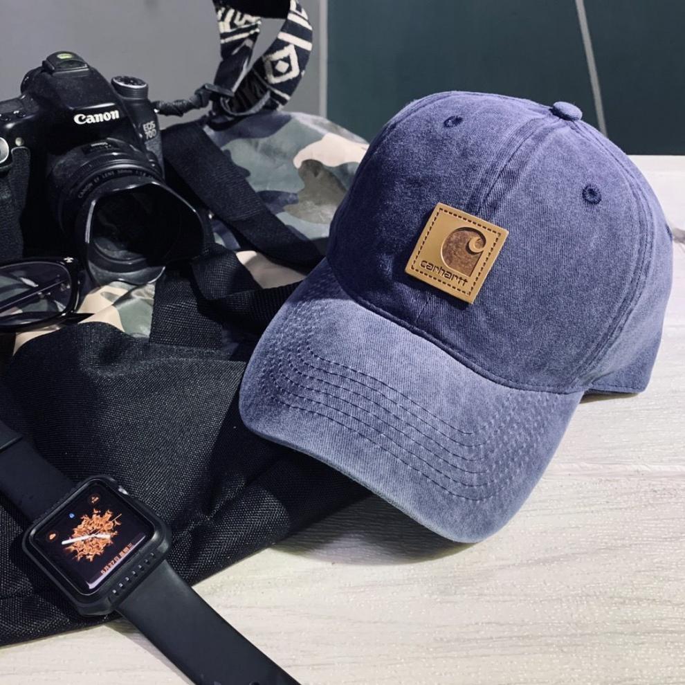 潮牌carhartt卡哈特水洗复古工装嘻哈棒球帽男ins情侣鸭舌帽帽子 暗夜