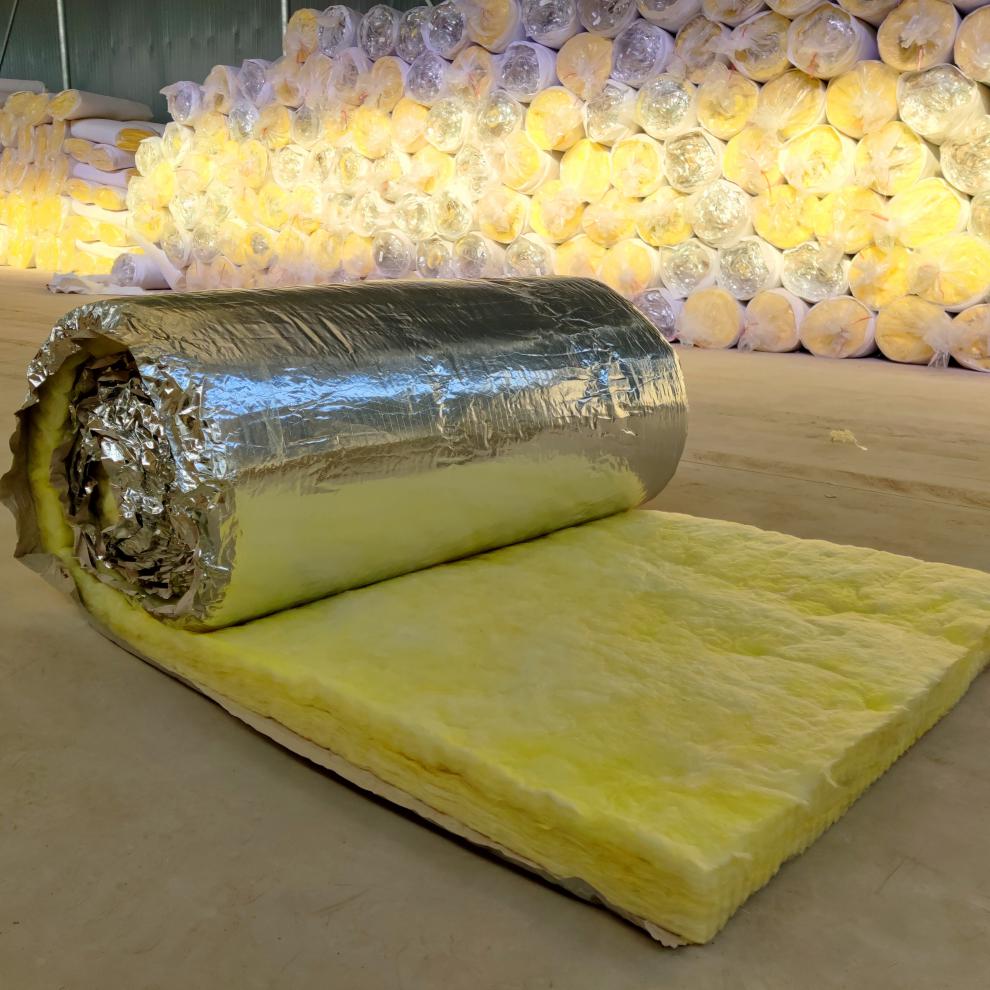 防火隔音棉玻璃屋顶隔热岩棉保温卷消音吸音天花顶填充大棚墙体5cm
