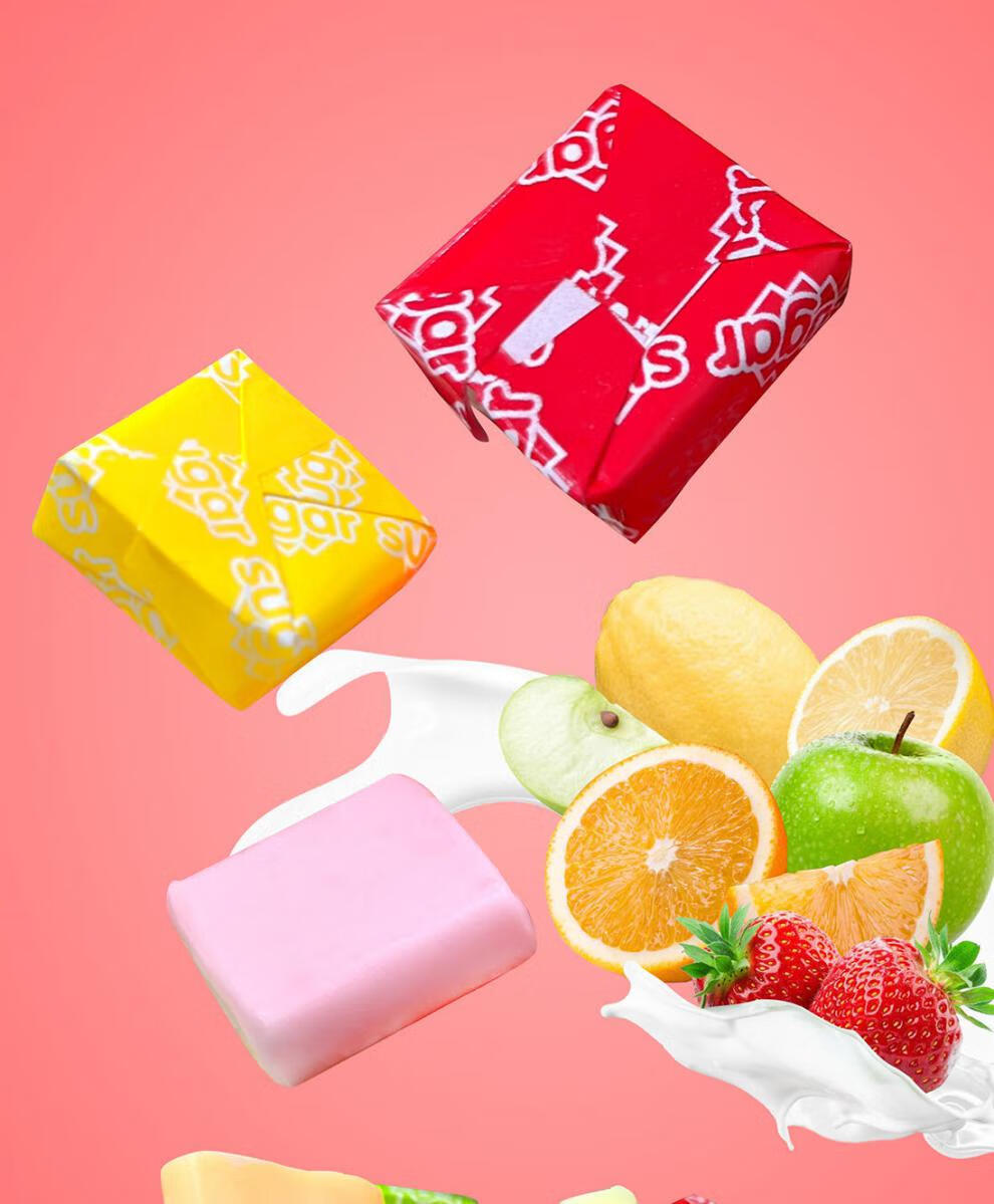 瑞士糖250g网红水果味混合口味瑞士糖果婚庆休闲软糖零食批发瑞士糖