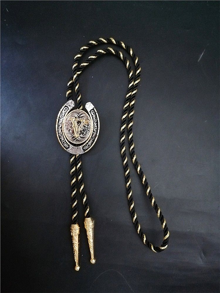 新品波洛领结马术波洛领带男女新款礼金银字母姓氏领结马蹄形韩版领绳