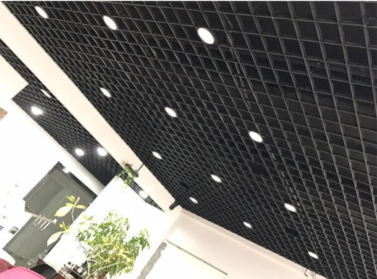 筒灯15x15方形铁铝格子led双头10*20公分葡萄架6寸黑射灯 10*10格栅9w