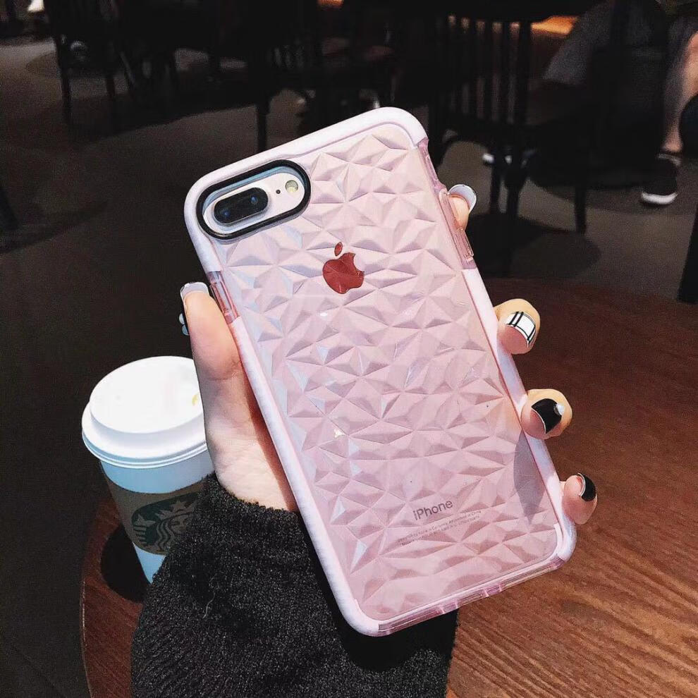 奇际iphone12手机壳气质钻石纹保护套 苹果11promax硅胶网红女壳xs