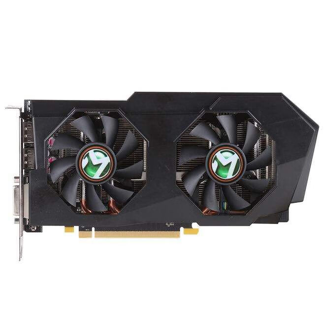 全新铭瑄rx570 4g海外版 显卡 温控双滚珠风扇 一对风扇加外壳