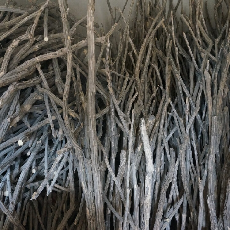 韩莹 五台山六道木降龙木 原木珠子手把件佛珠木棍拐杖雕刻料 长30cm