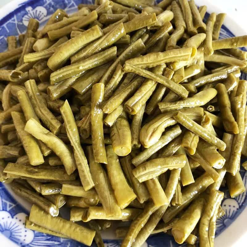瓶装酸豇豆角安徽六安农家泡手工腌制长一份一瓶带桶四斤多 桶带水四