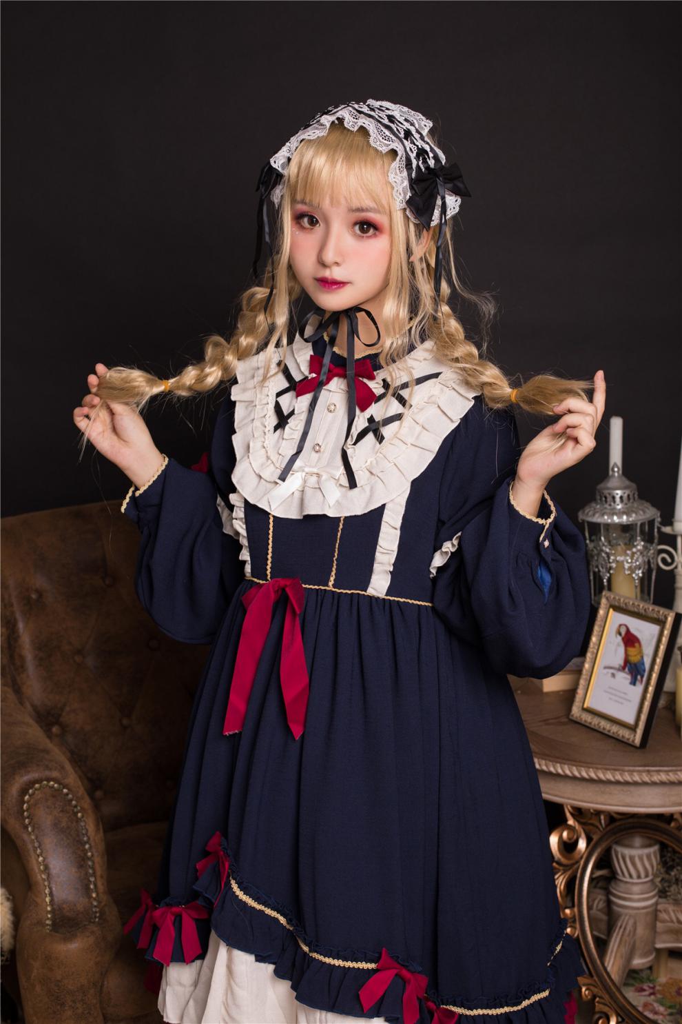 exemabalolita裙子原创秋冬女洛丽塔公主洋装萝莉套装lolita裙萝莉塔