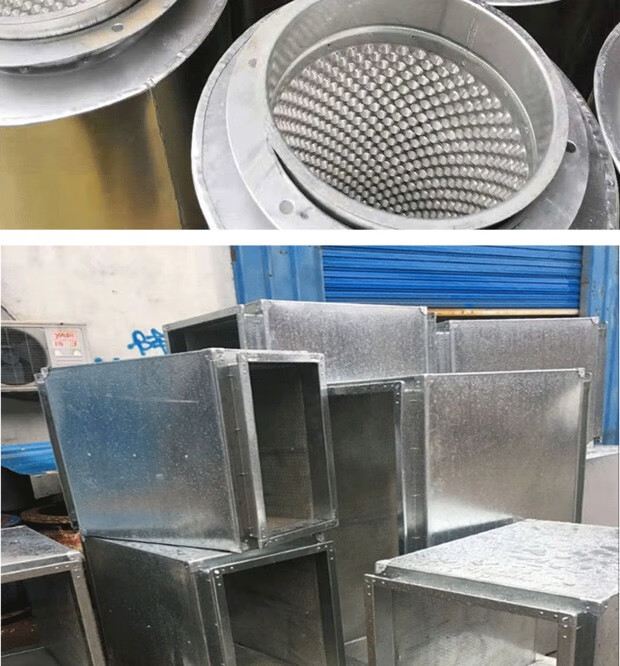 风机消声器定做镀锌降噪消音箱新风静压隔音空调排风管道消声器