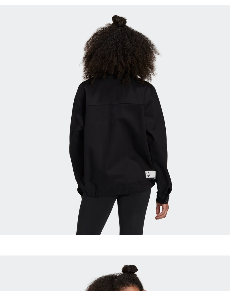 阿迪达斯官网 adidas 三叶草 VDay Jacket 女装运动茄克外套H39029 黑色/浅猩红 34(参考身高:164~167CM)