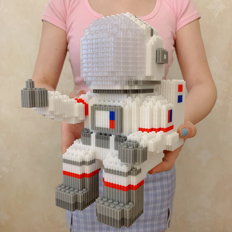 玛丽积木男女孩马里奥拼装玩具成年大人儿童拼图生日礼物举手红玛丽丶