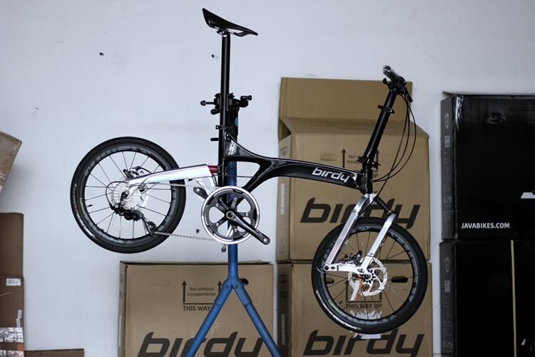birdy折叠车德国鸟车代理 birdy r20 飊速款 406 碟刹折叠自行 银红