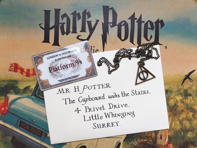 哈利波特周边harry potter 霍格沃茨入学通知书信封礼物原版定制 电影