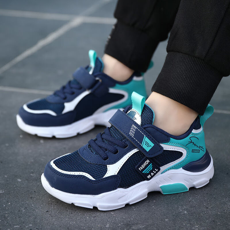 童鞋男童鞋子春秋防水皮面小学生鞋子小男孩中大童儿童运动鞋11910