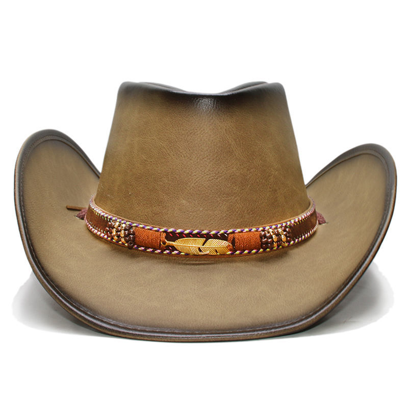 新品西部牛仔帽洋气潮流秋冬复古大牛头男女西部牛仔服装搭配帽网红