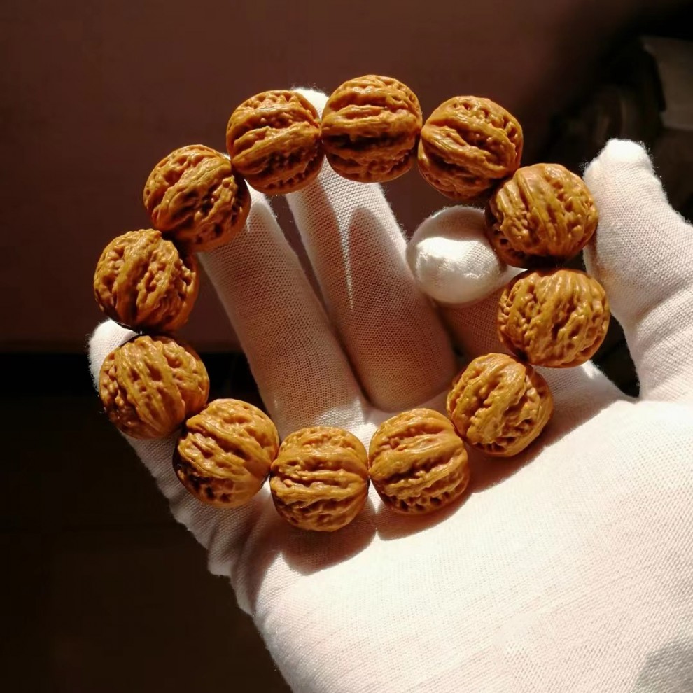 展缘天然野生小核桃手串京八棱门头沟矮桩磨盘大肚秋子文玩核桃男手串