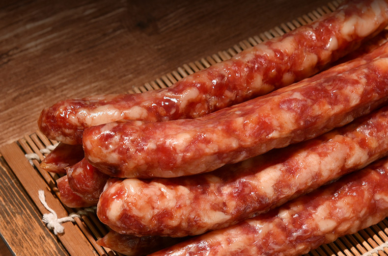 江苏南通如皋手工自制香腊肠麻辣咸味农家土猪肉特产500g香肠棒