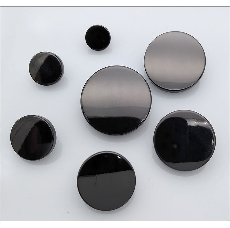 纽扣扣子衣服风衣上衣女圆形平面手缝扣银色镜面23毫米4颗休闲西服用