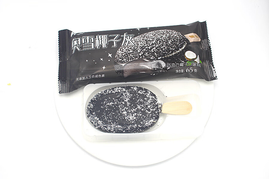 32支奥雪椰子灰冰淇淋雪糕冰棍黑巧克力椰奶冰激凌整箱