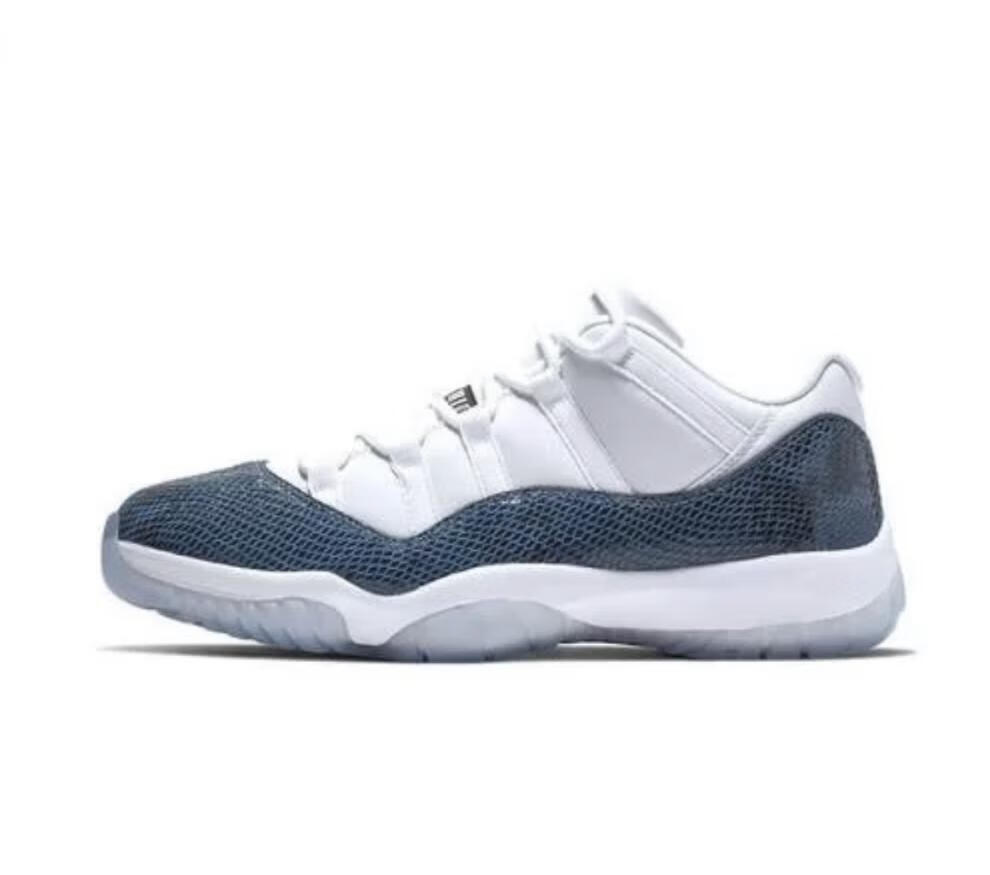 【官方旗舰】特价捡漏aj11康扣低帮秋季实战防滑篮球鞋白蛇纹休闲运动