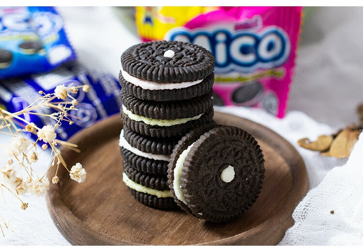 马来西亚mico迷你奥利奥mini进口夹心饼干小包装迷你小黑饼干散装草莓