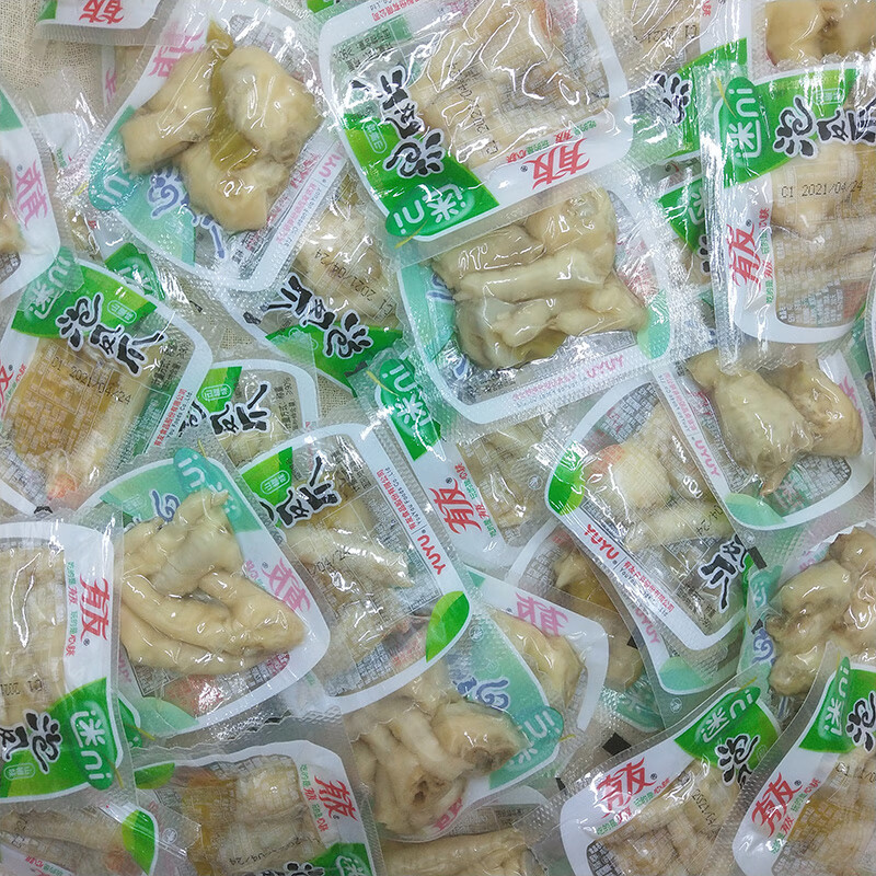 有友泡椒凤爪500g迷你小包装柠檬味藤椒味山椒鸡爪子休闲麻辣零食味