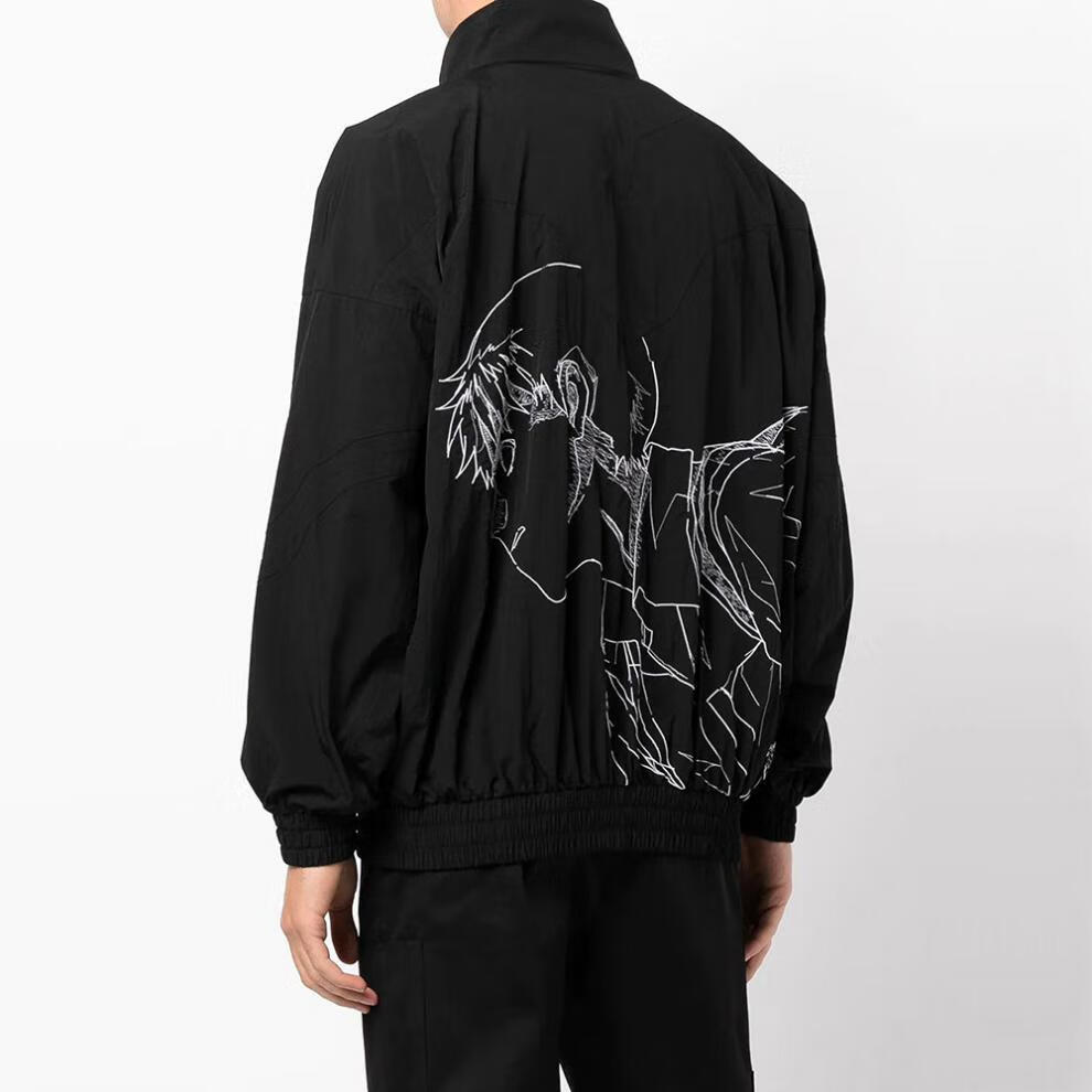 eva初号机联名undercover高桥盾周边潮宽松夜光刺绣夹克风衣外套 黑色