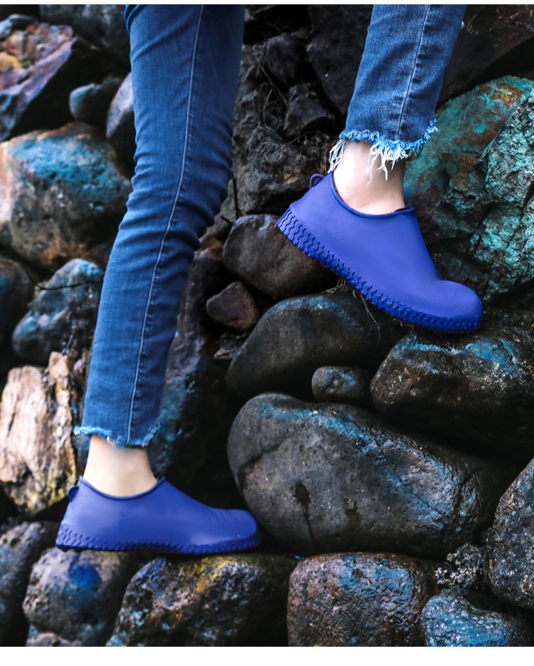 雨鞋套鞋套防水雨天加厚防滑耐磨底雨鞋套男女户外橡胶成人儿童脚套