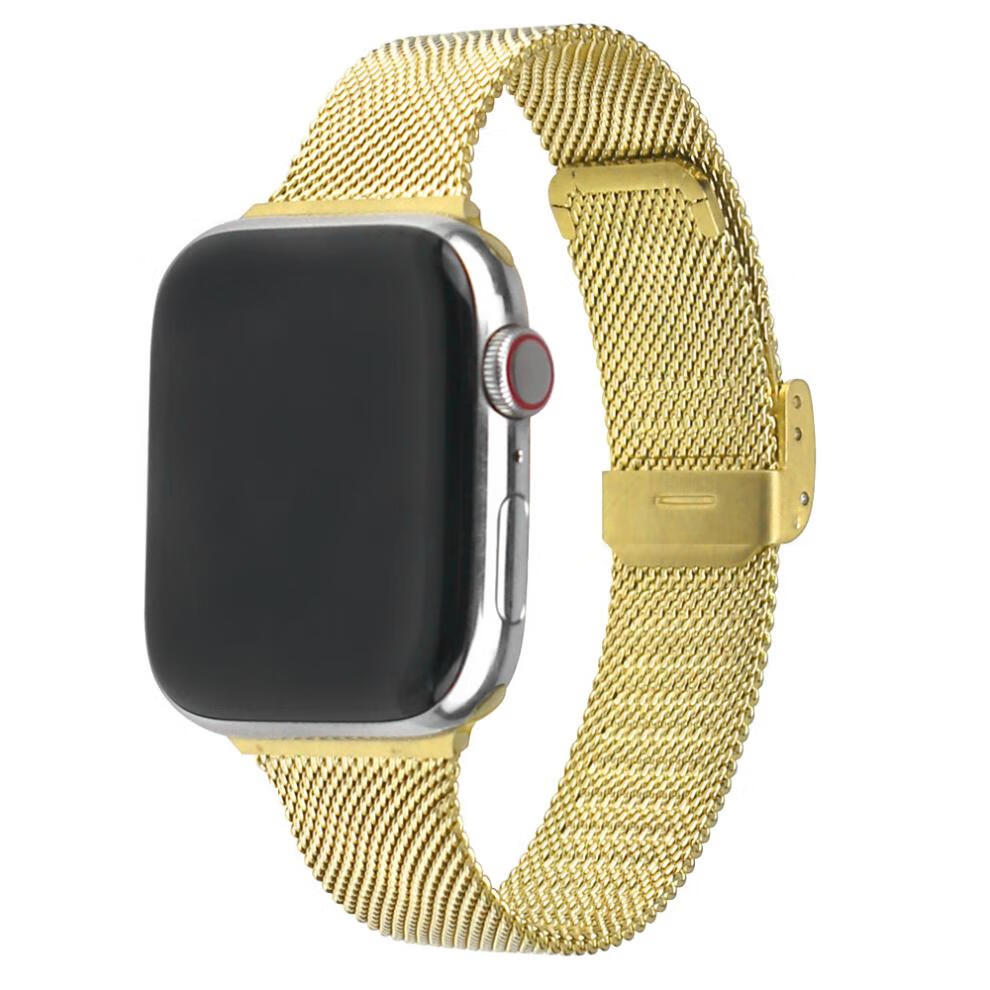 bejoy 适用苹果手表带 iwatch7表带小蛮腰米兰尼斯卡扣缩小款不锈钢