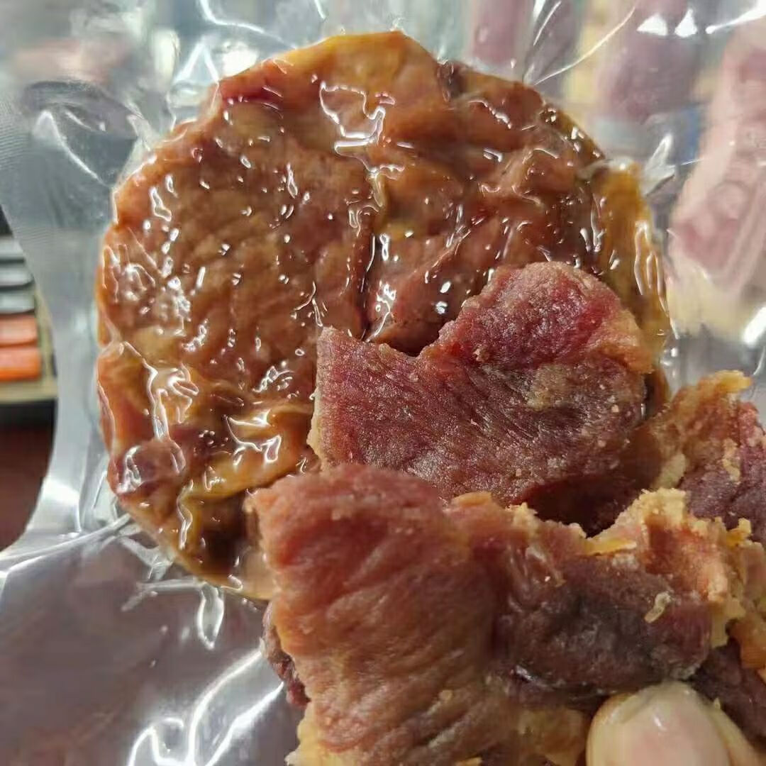 青岛脂渣庄户森于仁明压缩肉黑猪肉饼110g小吃零食即墨特产猪油渣 肉